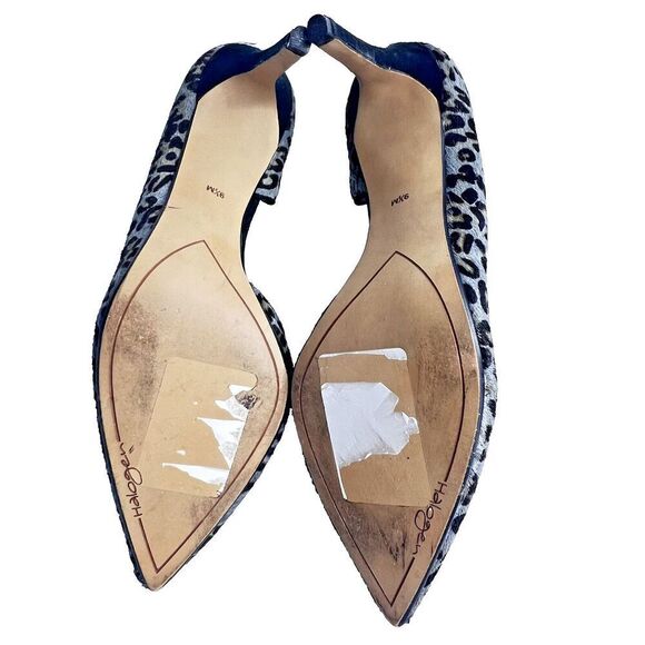 Halogen Leopard Print Heels Womens Calf Hair Marlie D' Orsay Pumps Sz 9 1/2 M - Picture 10 of 12